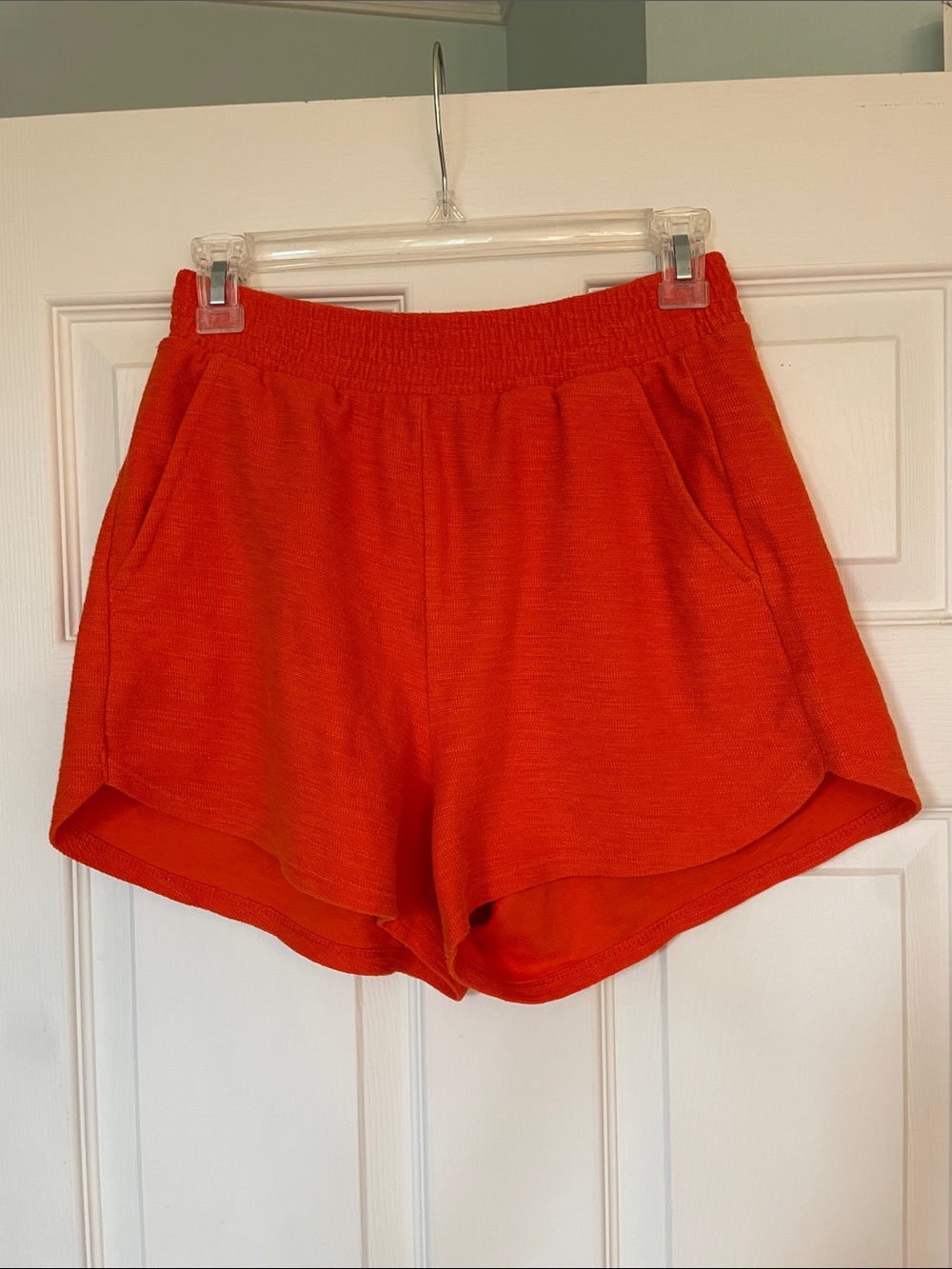 Old Navy Orange Athletic Shorts with Elastic Waist
